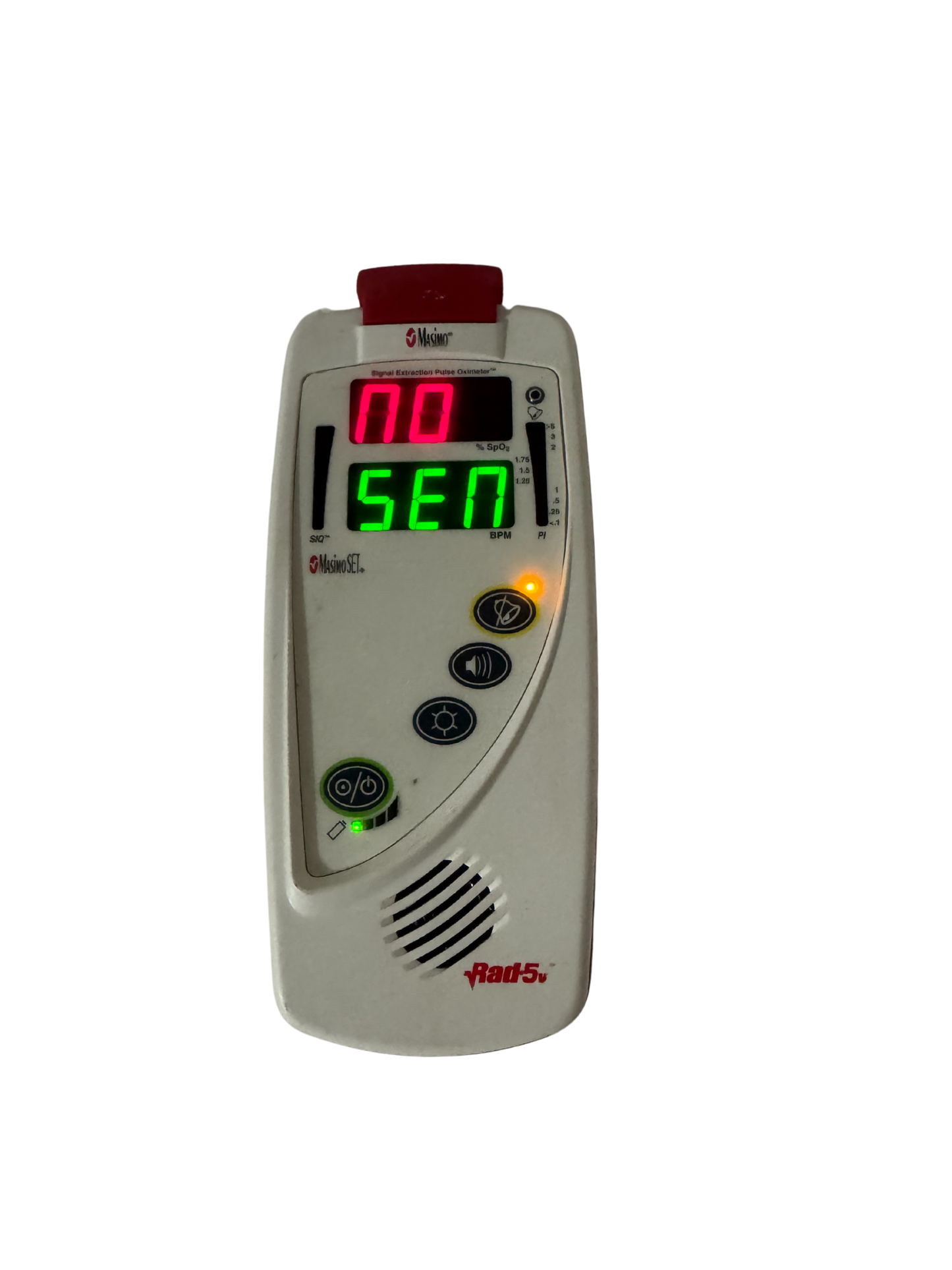 Masimo Oximeter Screen Close-Up