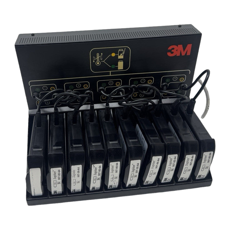 3M Jupiter 085-12-00P Intelligent Battery Charger, 10 Stations with 10 Batteries – Tested