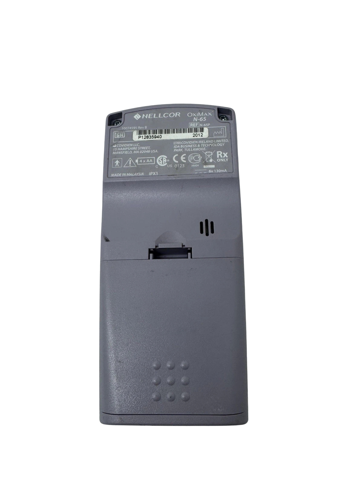 Nellcor OxiMax N-65 Rear View