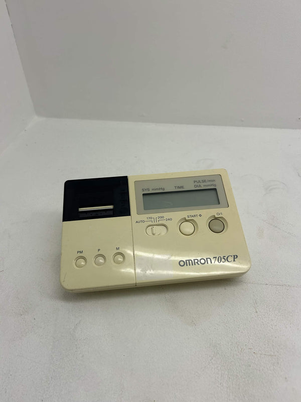Omron 705CP (HEM-705CP-E) Blood Pressure Monitor with Built-in Printer (Unit Only, No Cuff) – Powers On