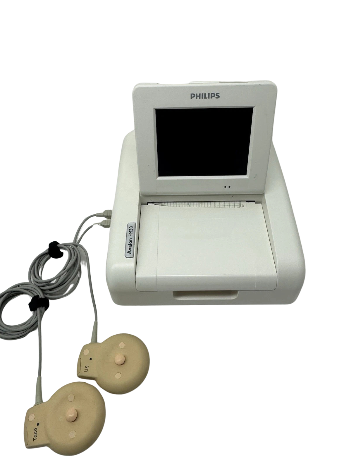 Philips Avalon FM30 Monitor with Ultrasound and TOCO Transducers