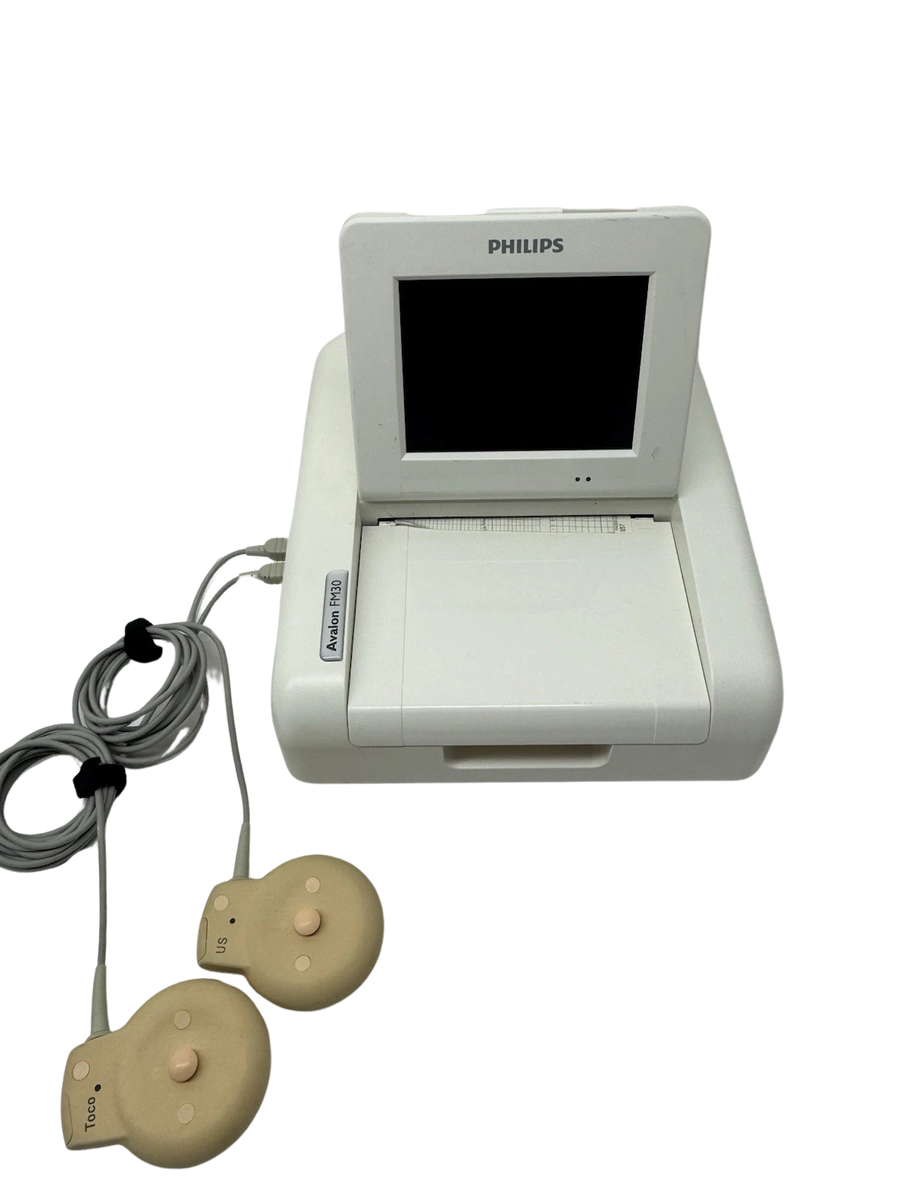 Philips Avalon FM30 Monitor with Ultrasound and TOCO Transducers