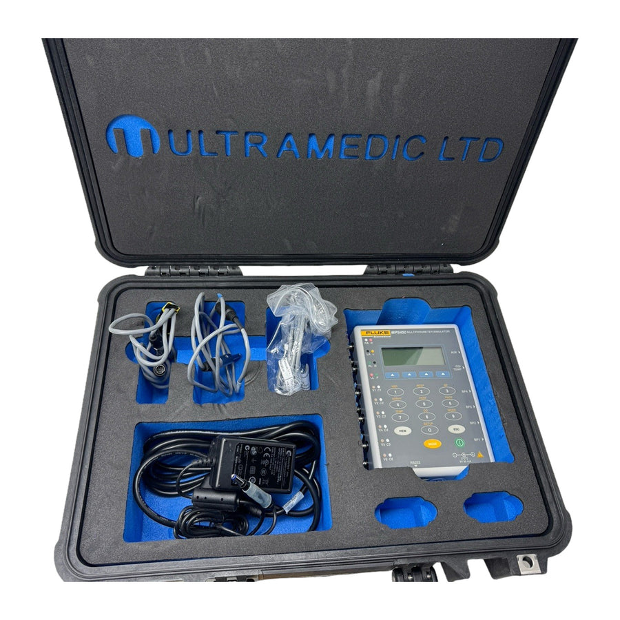 Fluke Biomedical MPS450 Multiparameter Simulator with Accessories and Case