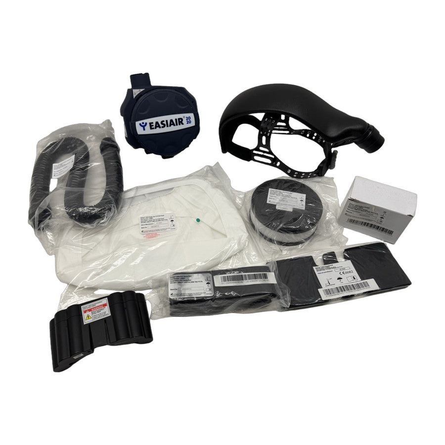 EasiAir 2020 Powered Air Respirator Kit with Battery, Charger, Hose and Hood – Working