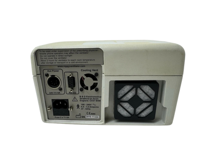 Back panel – NIPPY Junior+ Pediatric Ventilator with tubing ports