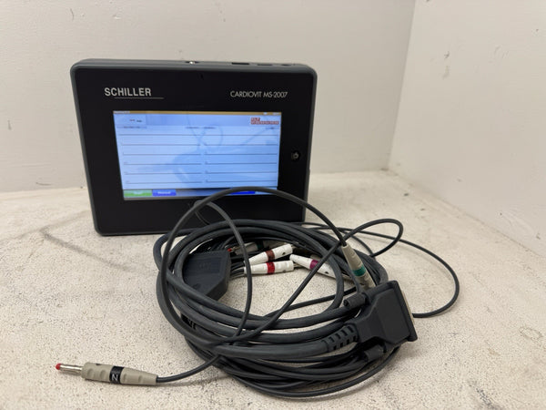 Schiller Cardiovit MS-2007 ECG Machine with Leads & Power Supply – Tested