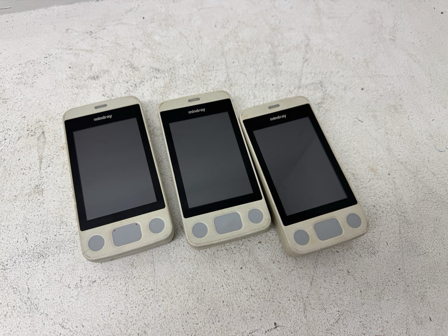 Mindray BeneVision Telemetry Monitors, Lot of 3 with Accessories – Untested, For Parts/Repair