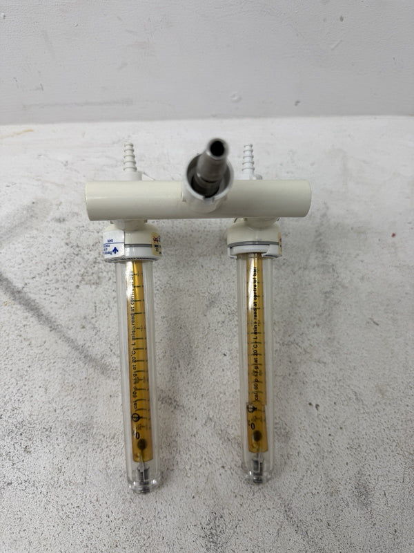 Therapy Equipment Dual Oxygen Flowmeter Regulator